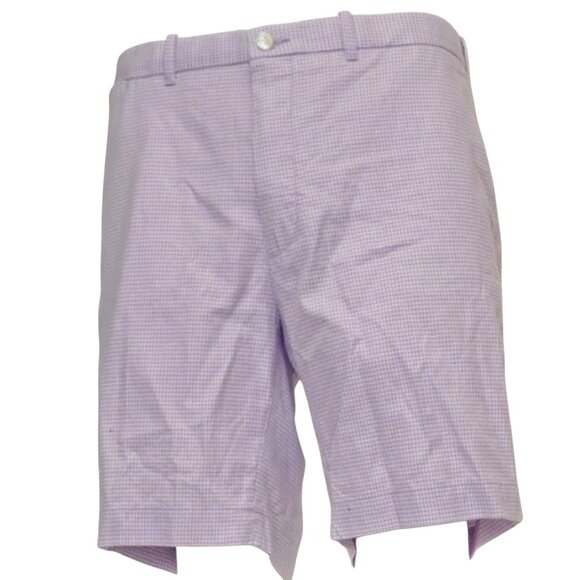NEW Polo Ralph Lauren Gingham Shorts! 36 40 Purple & White Check Slim GI Style - Picture 1 of 3